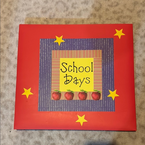 School Days Markings by C.R. Gibson Red Scrapbook Album - Picture 1 of 4